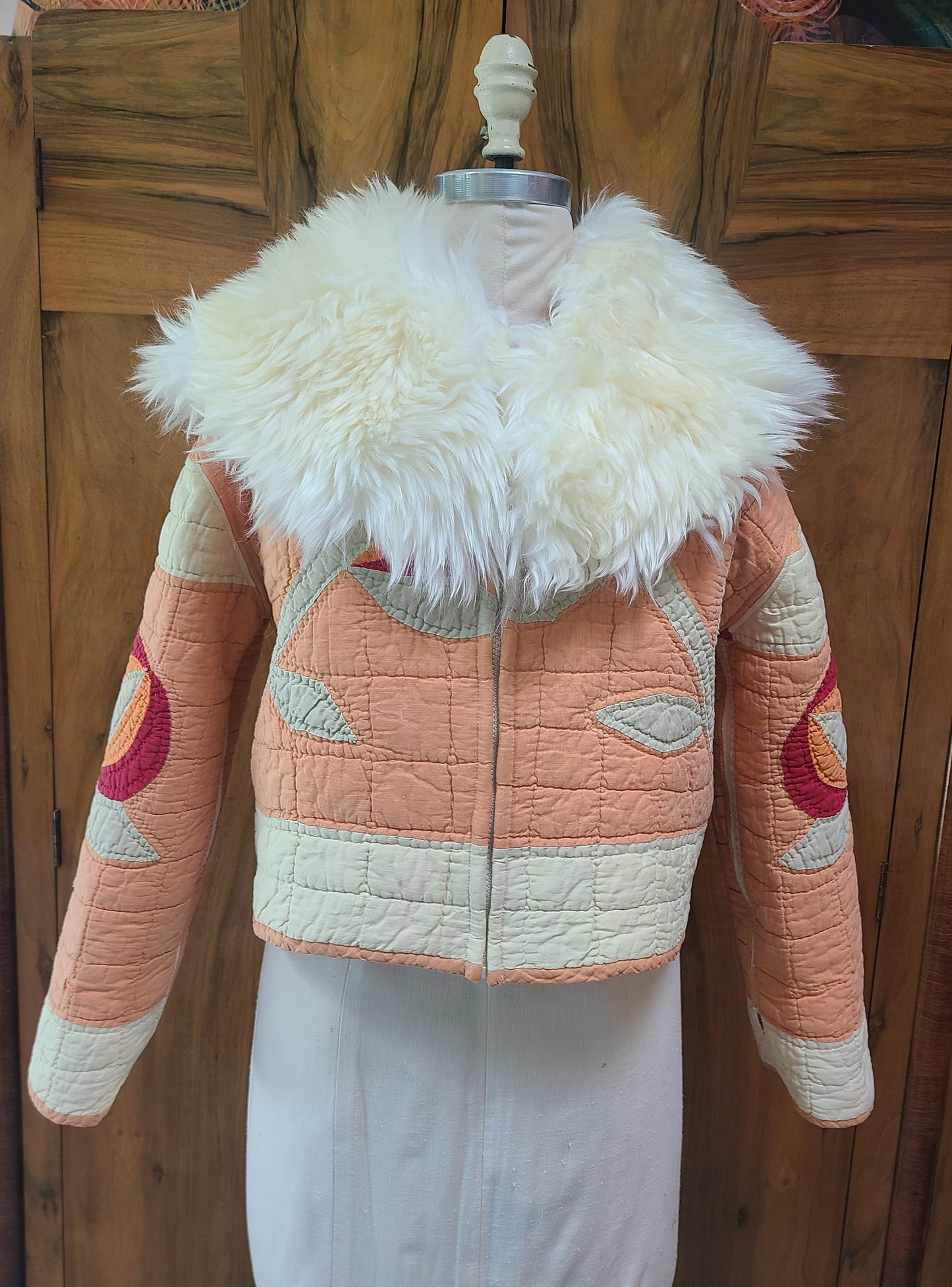 Cropped Love Apple Chore Jacket with Removable Lambskin Collar