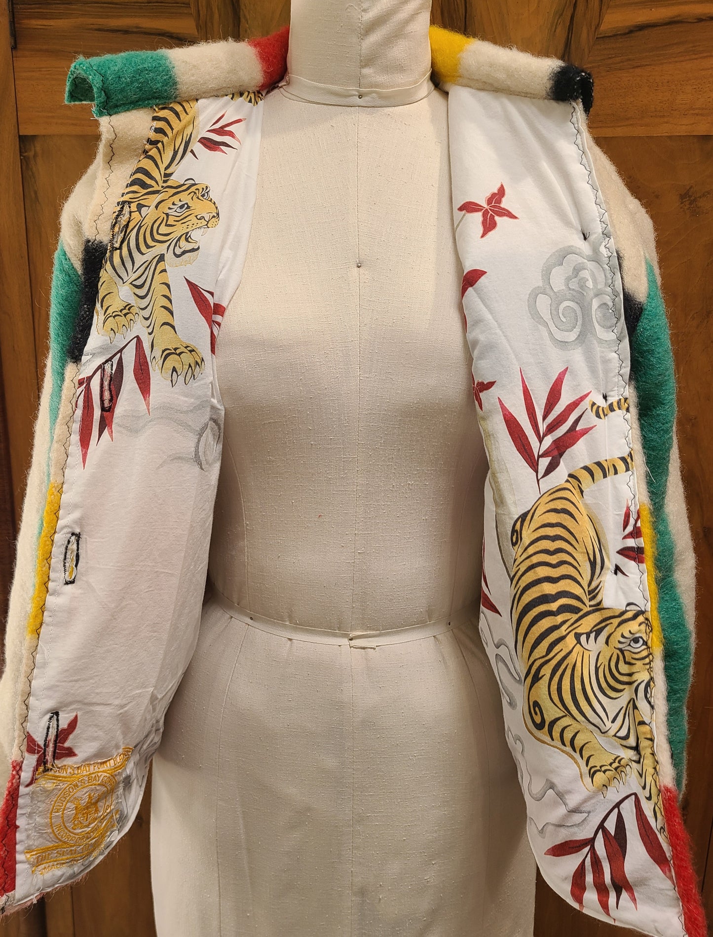 Hudson Bay Chore Lined with Tiger Print