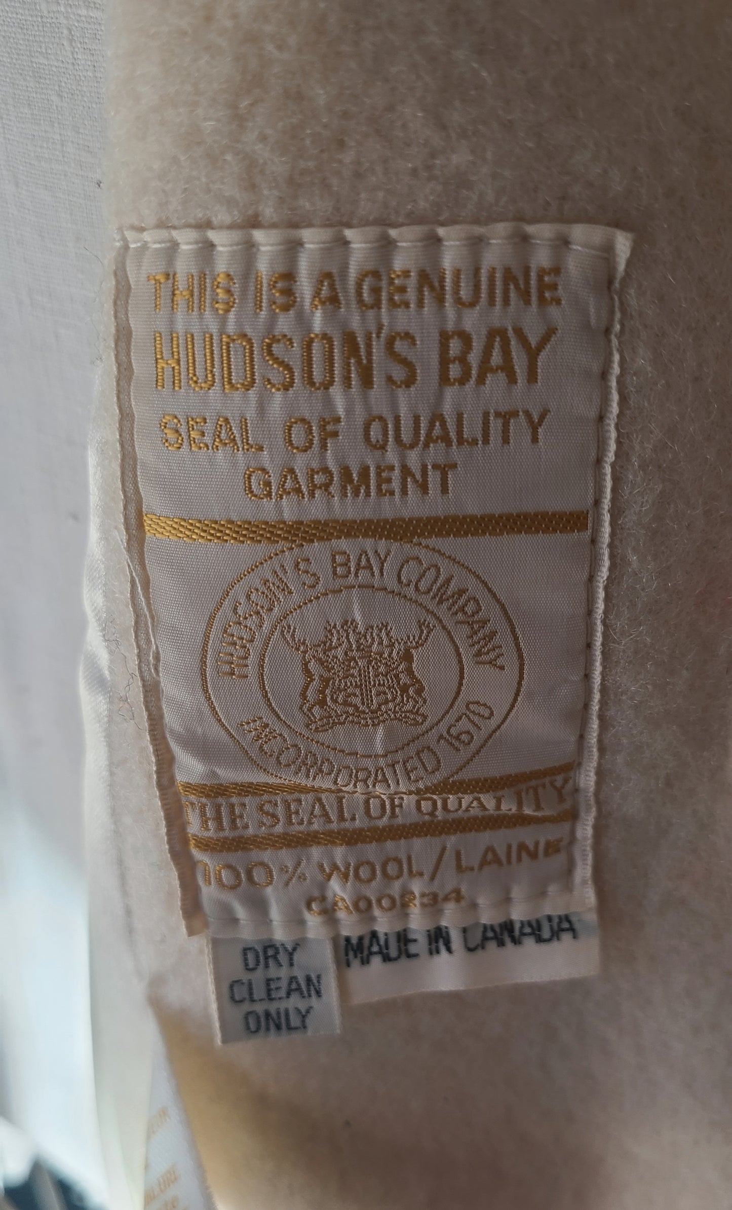 Vintage Hudson Bay 1960's Duster