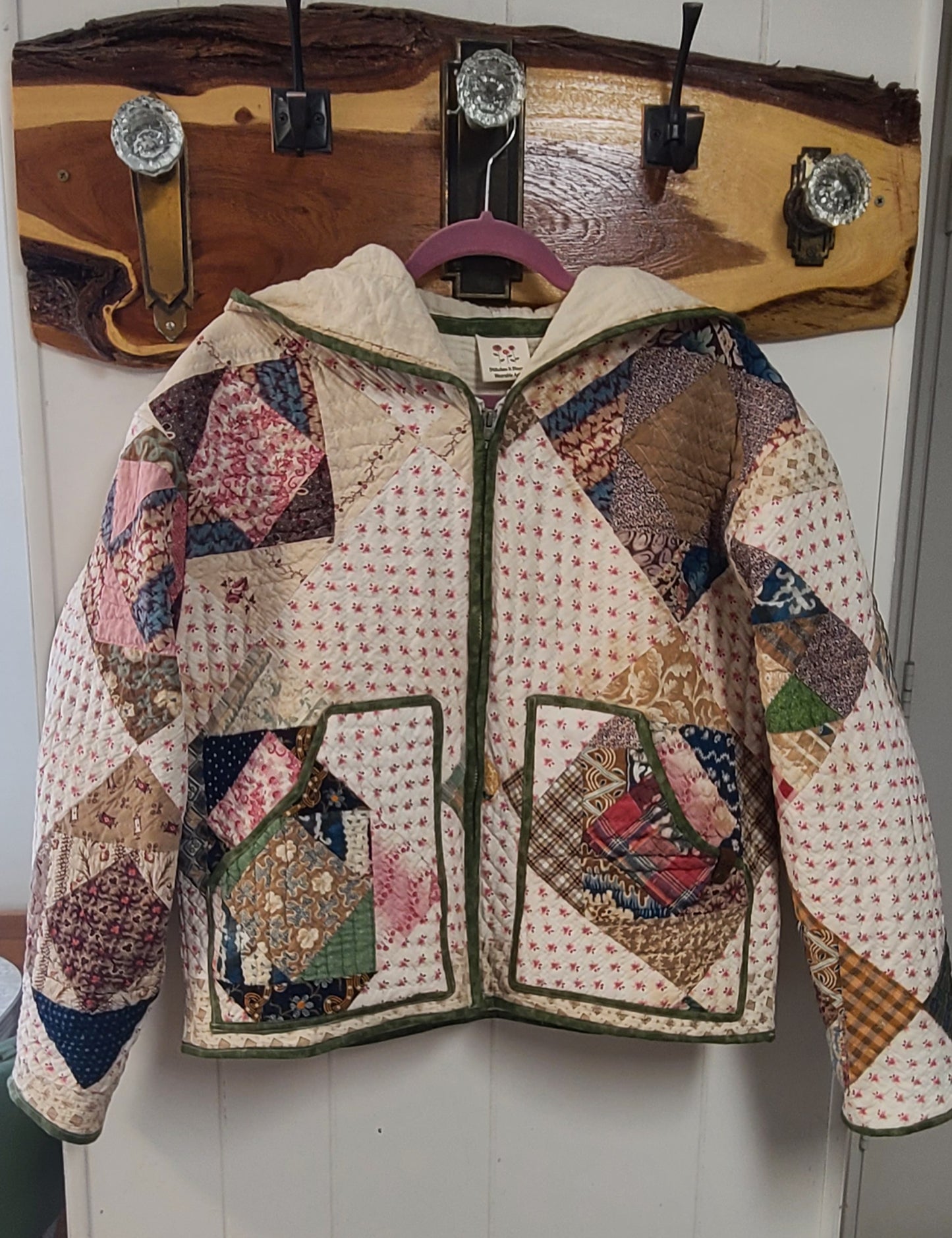 Brown and Pink Chore with Hood