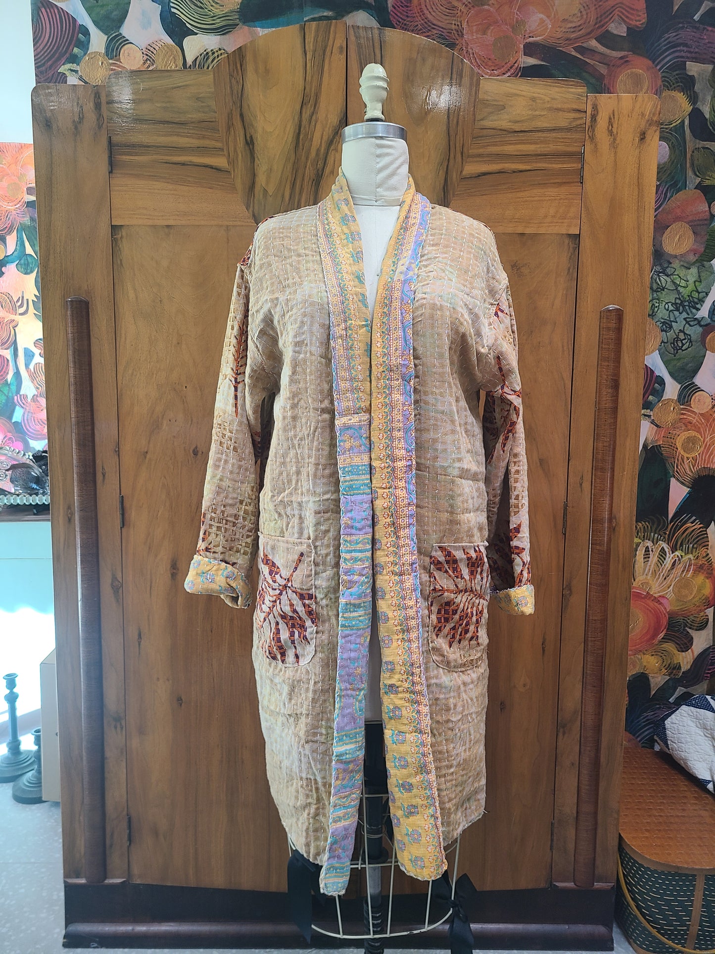 Kantha Quilt Reversible Duster