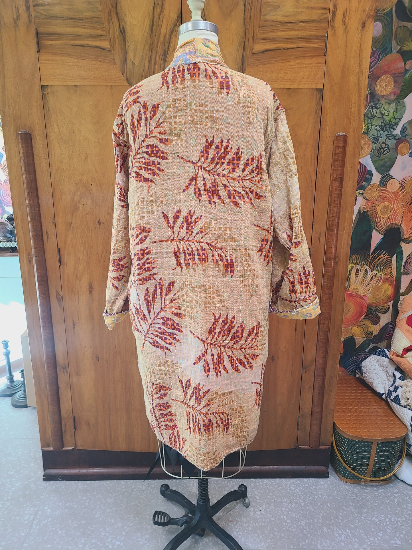 Kantha Quilt Reversible Duster