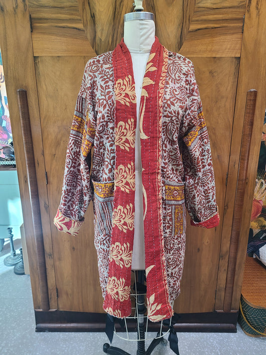 Kantha Quilt Reversible Duster