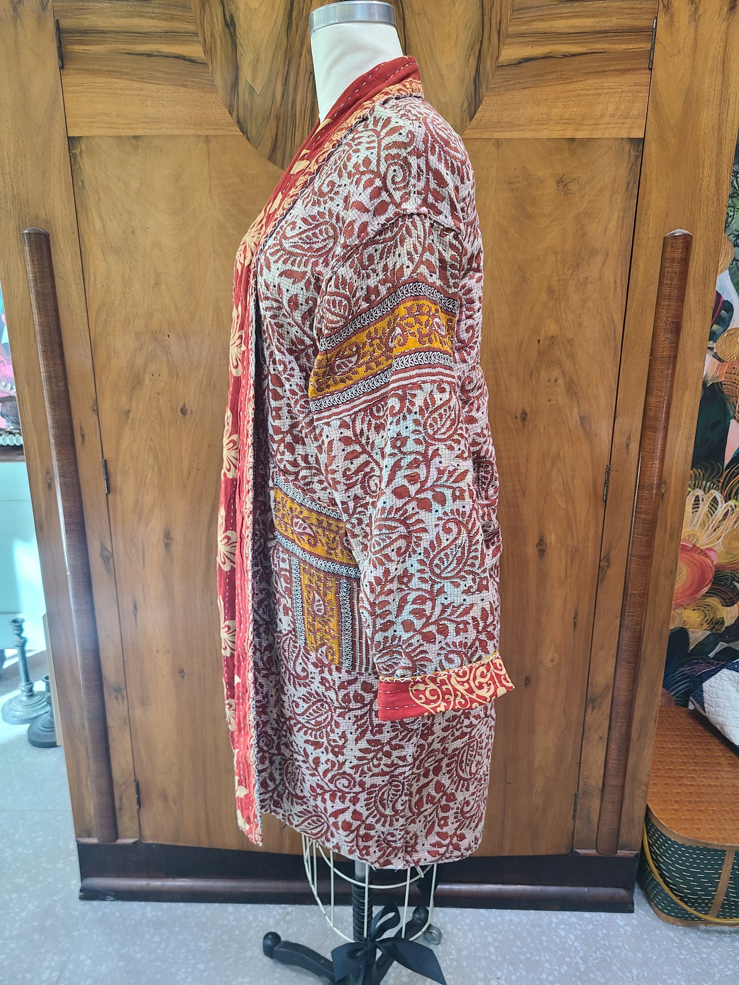 Kantha Quilt Reversible Duster