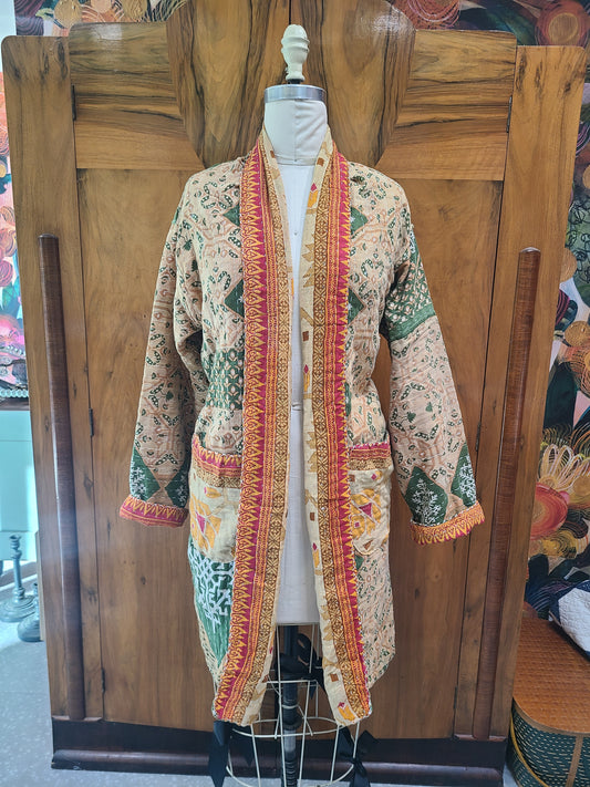 Kantha Quilt Reversible Duster