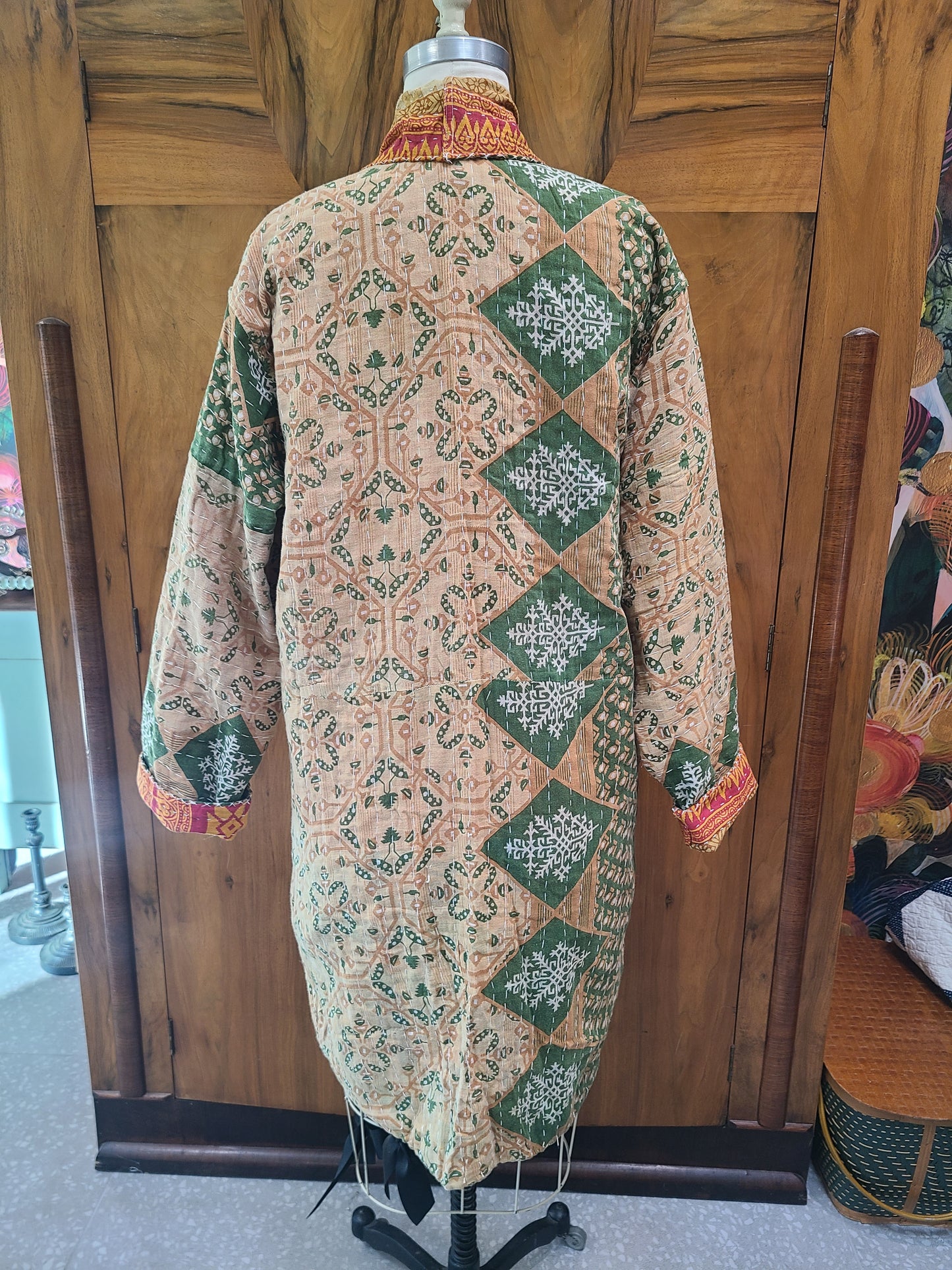 Kantha Quilt Reversible Duster