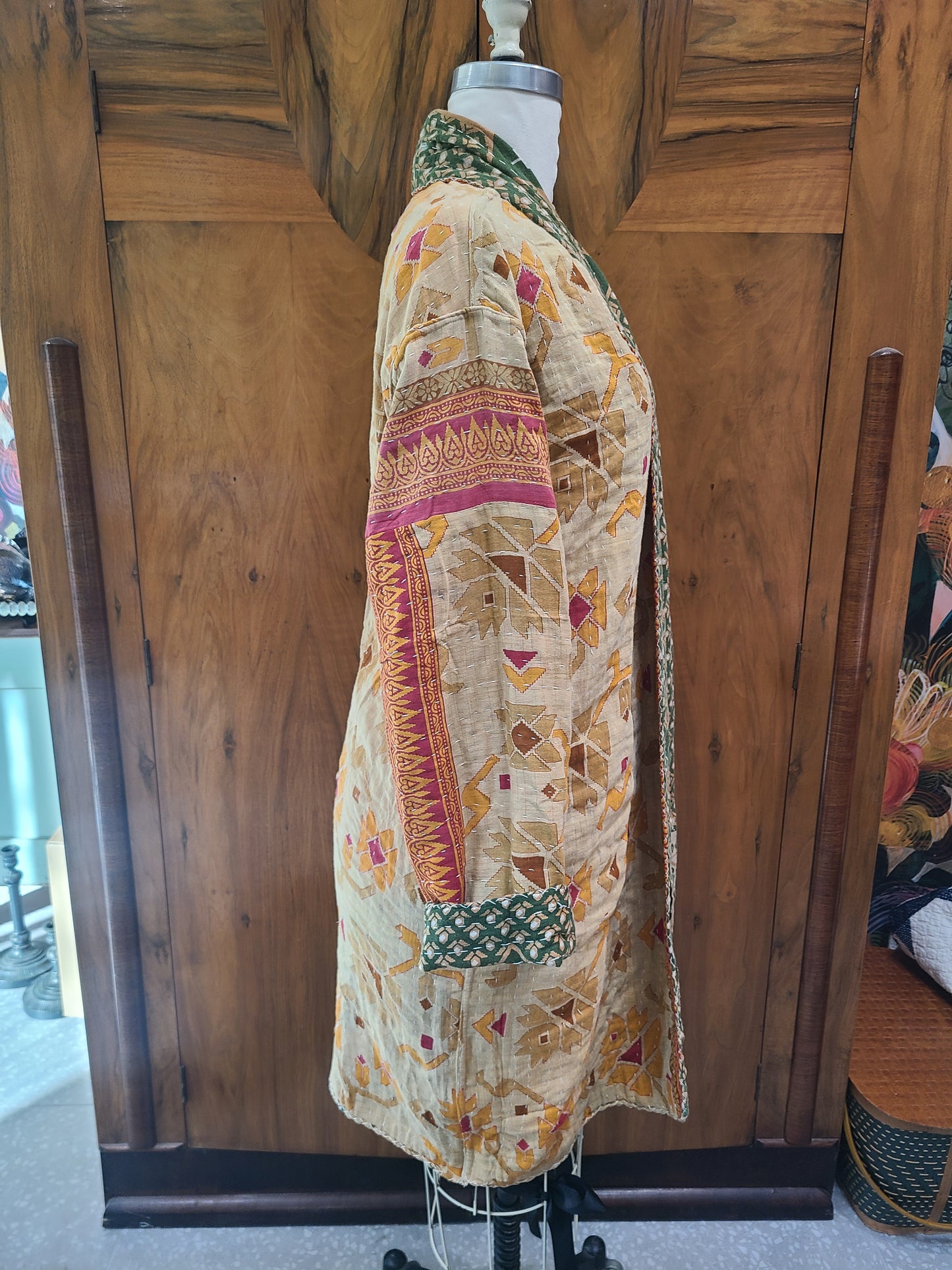 Kantha Quilt Reversible Duster