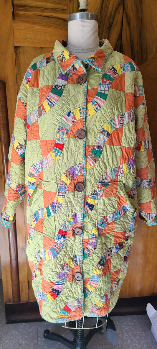 Orange and Green Duster