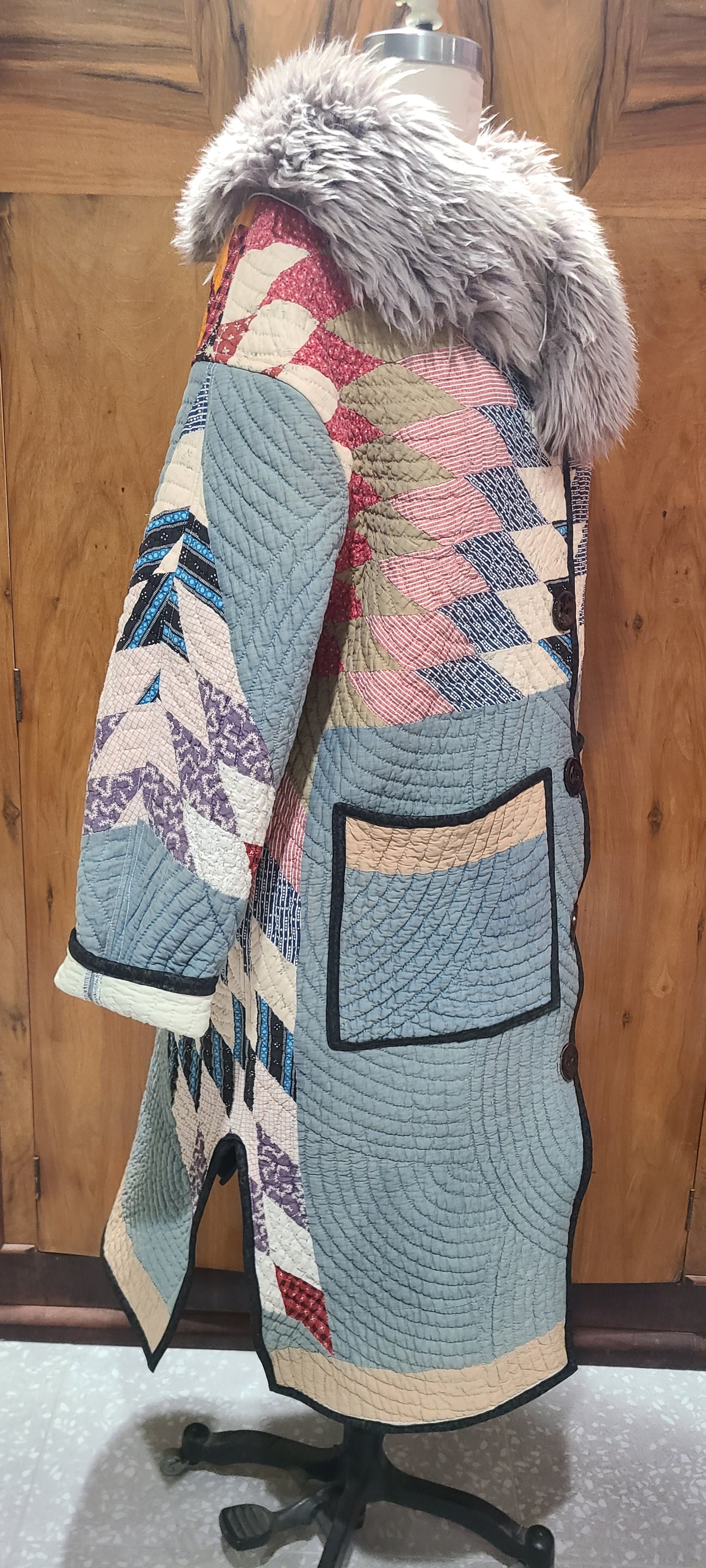 Lone Star Duster with Fur Collar