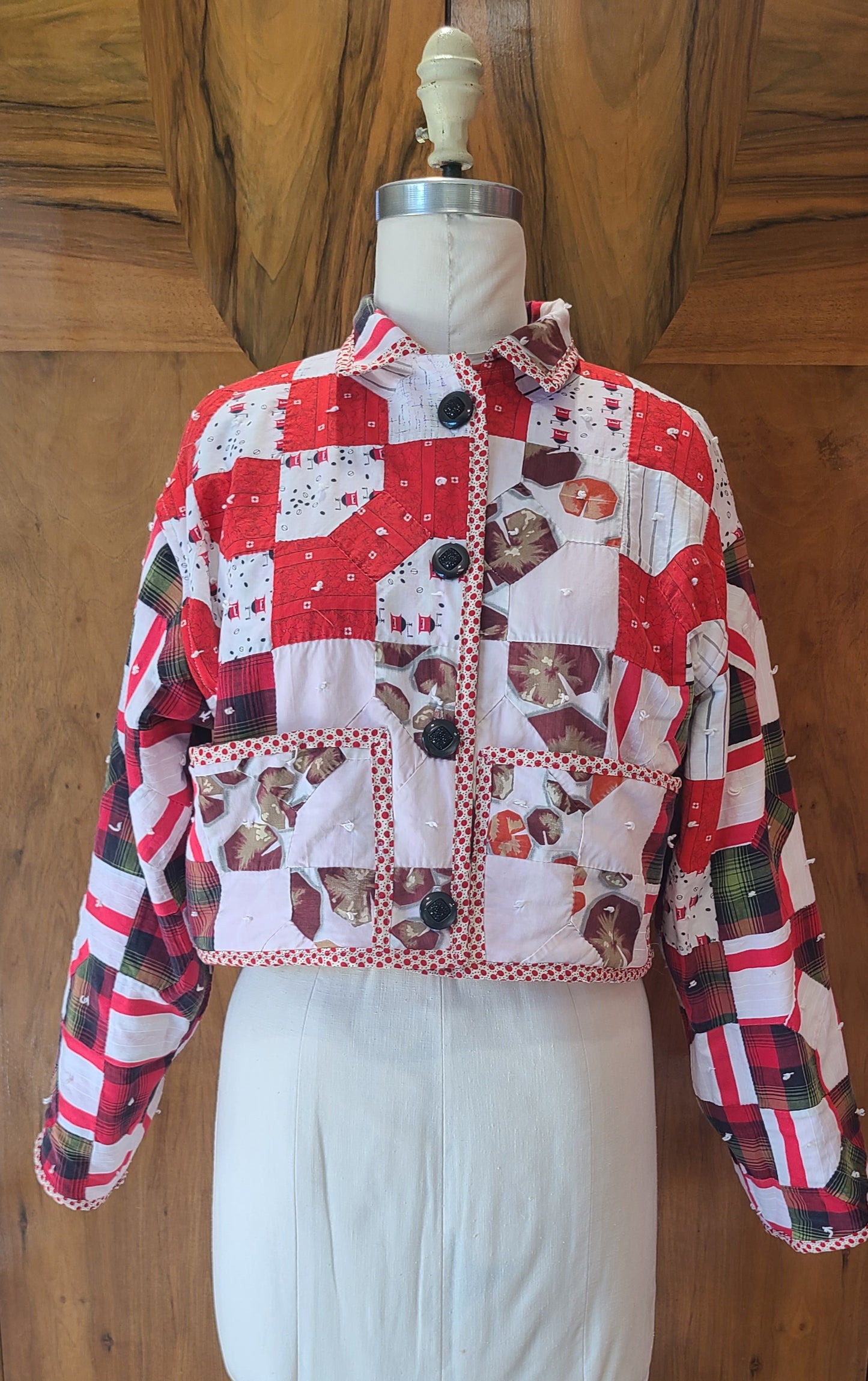 Bow Tie Cropped Chore Coat