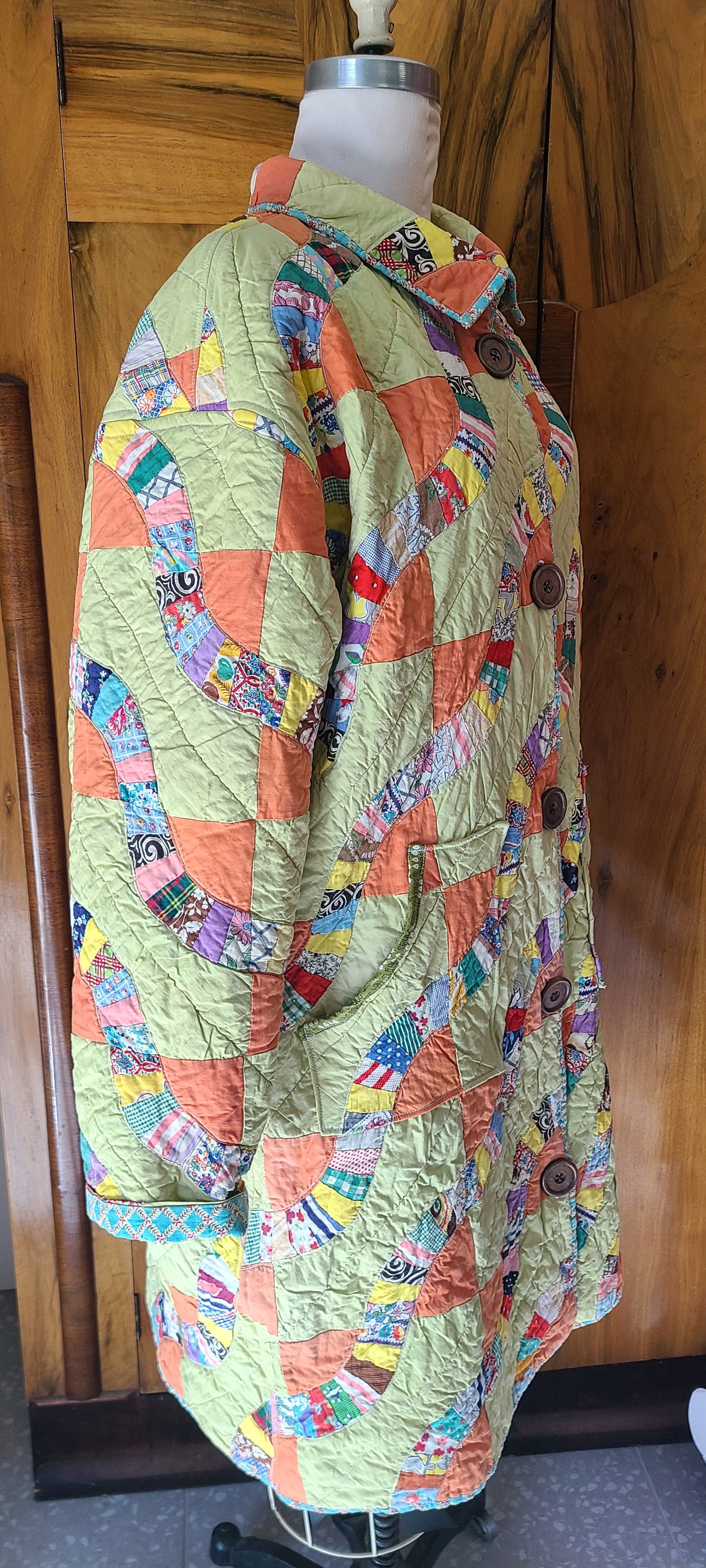 Orange and Green Duster