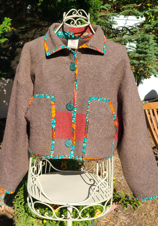 Swiss Army Cropped Wool Chore