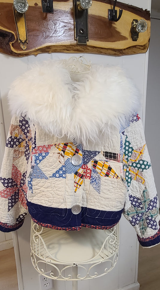 Star Chore Jacket with Lambskin collar