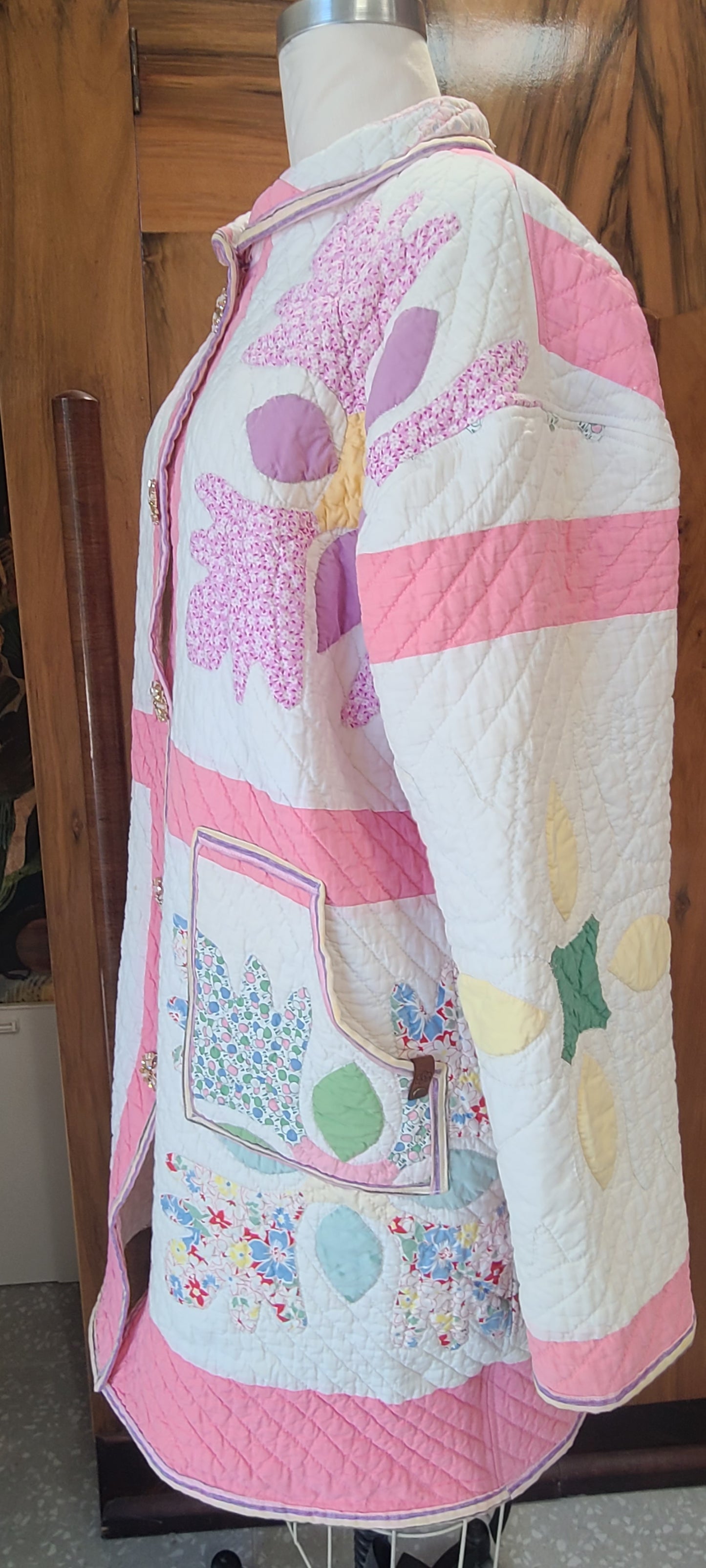 Pink Applique Duster