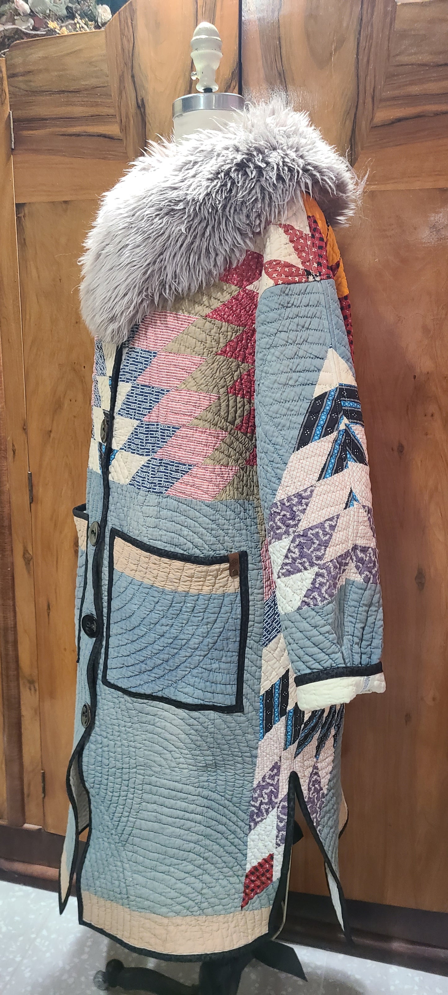 Lone Star Duster with Fur Collar