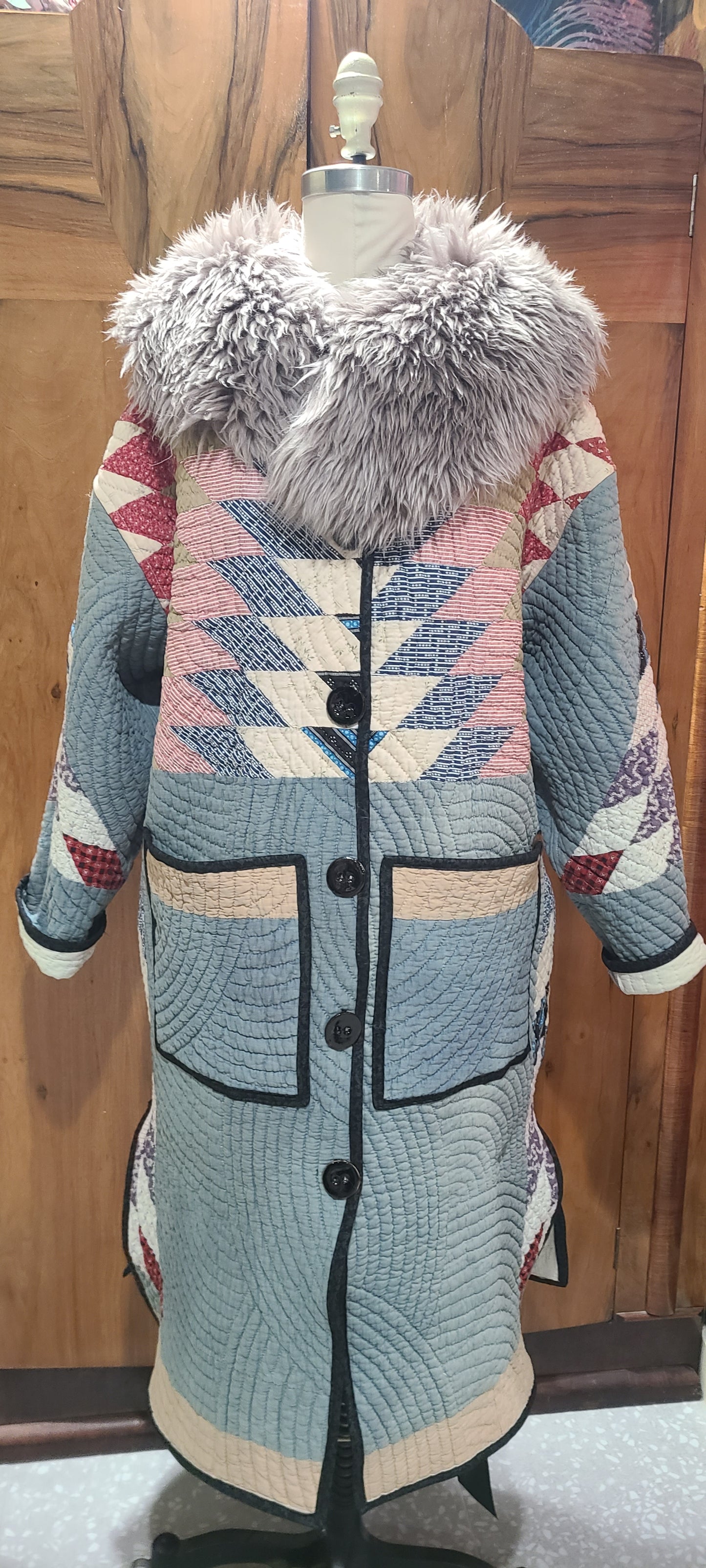 Lone Star Duster with Fur Collar