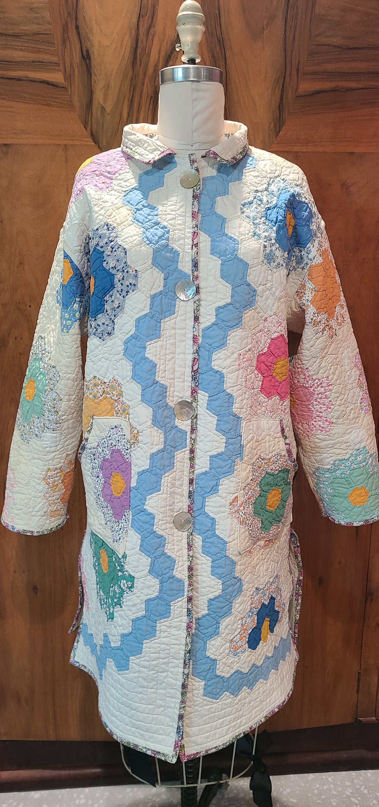 Grandma's Garden Blue Duster