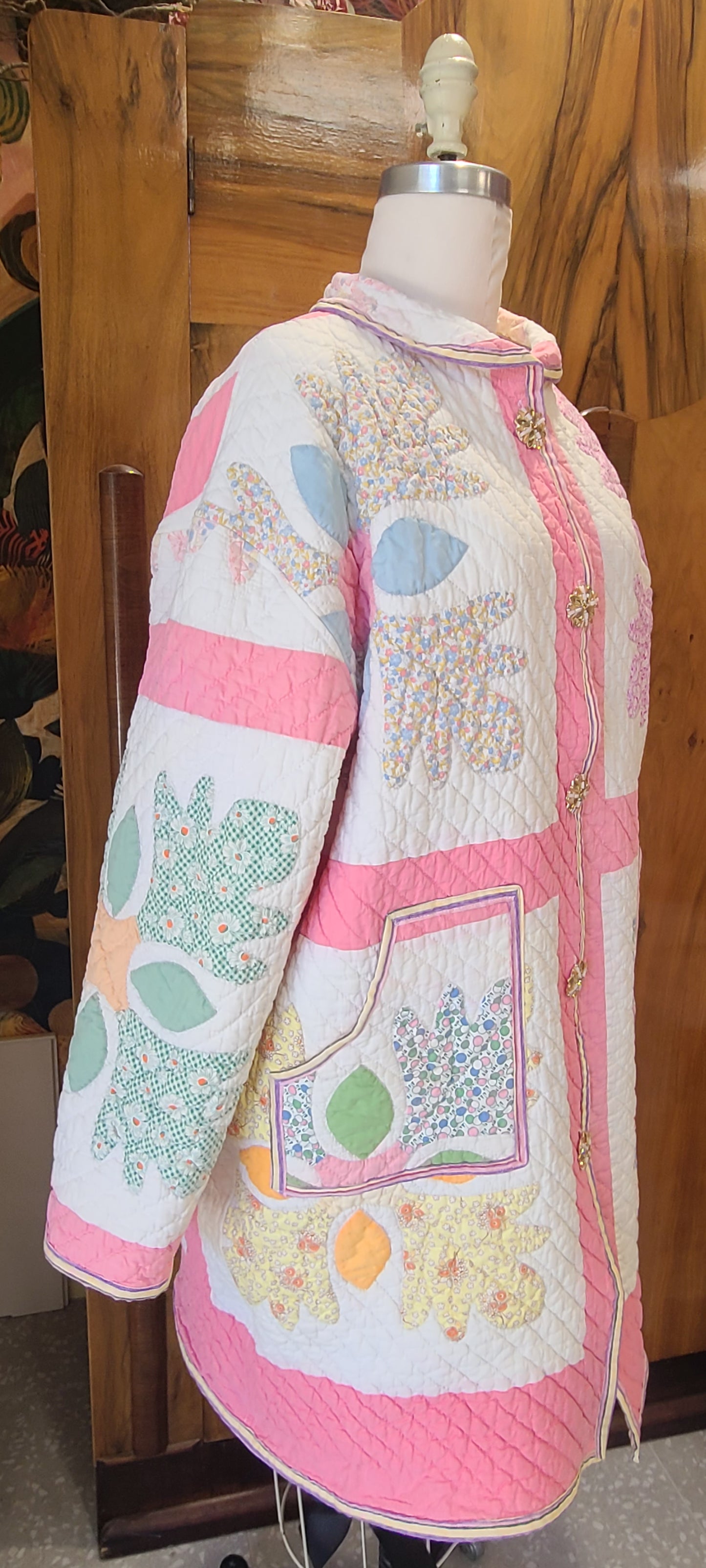 Pink Applique Duster