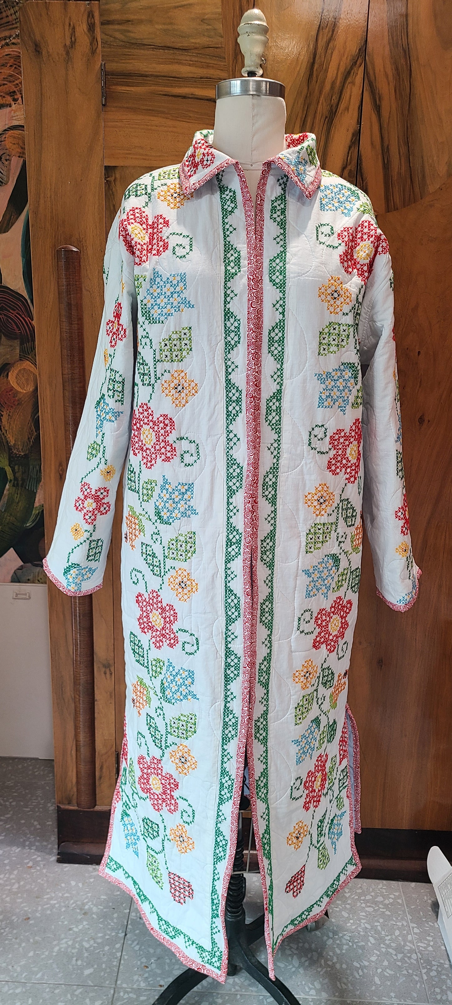 Cross Stitched Duster