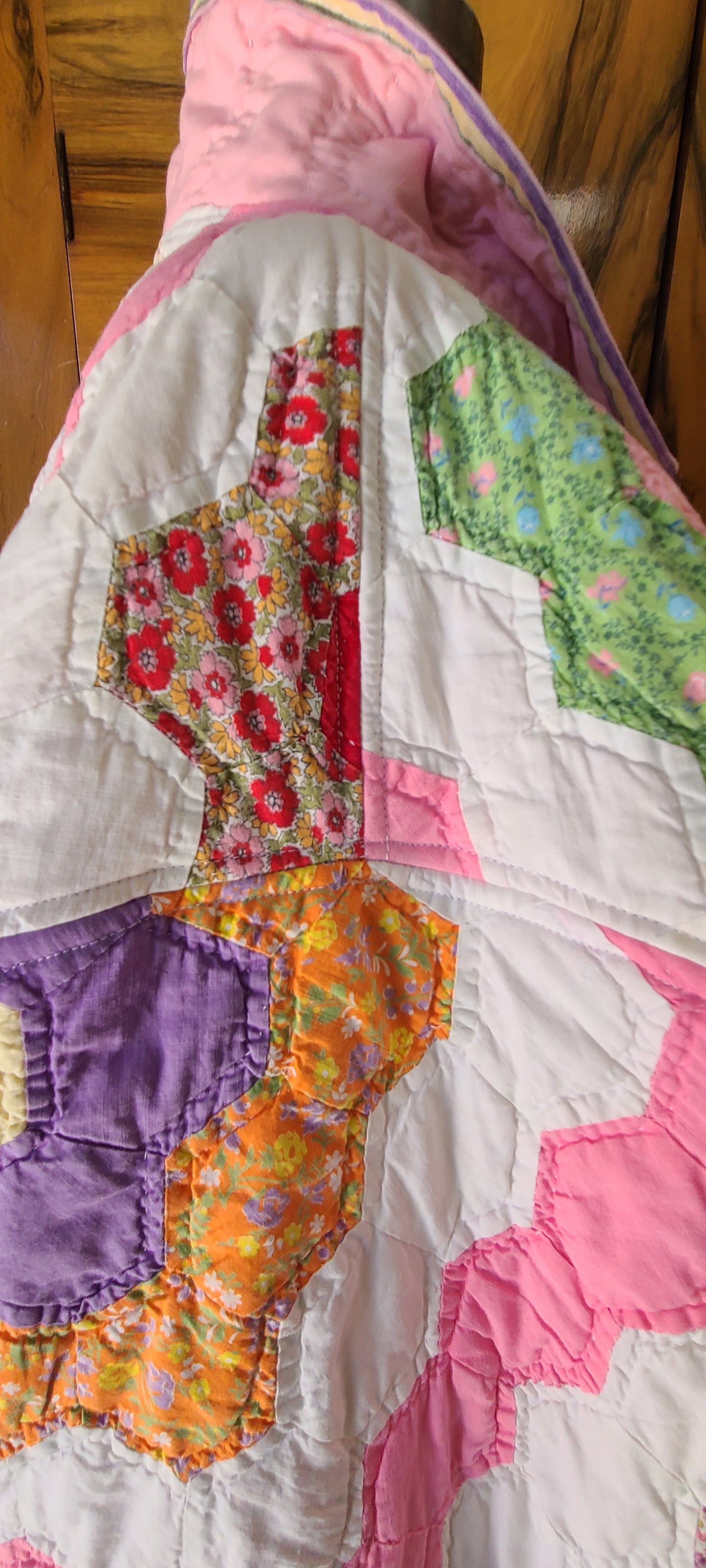 Pink Grandma's Garden Duster