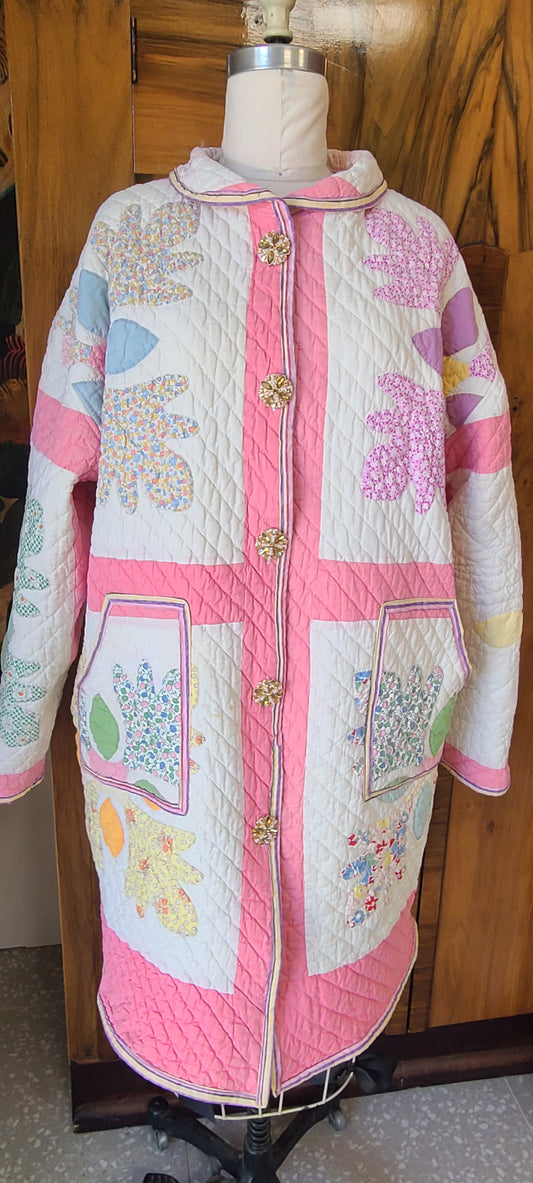 Pink Applique Duster