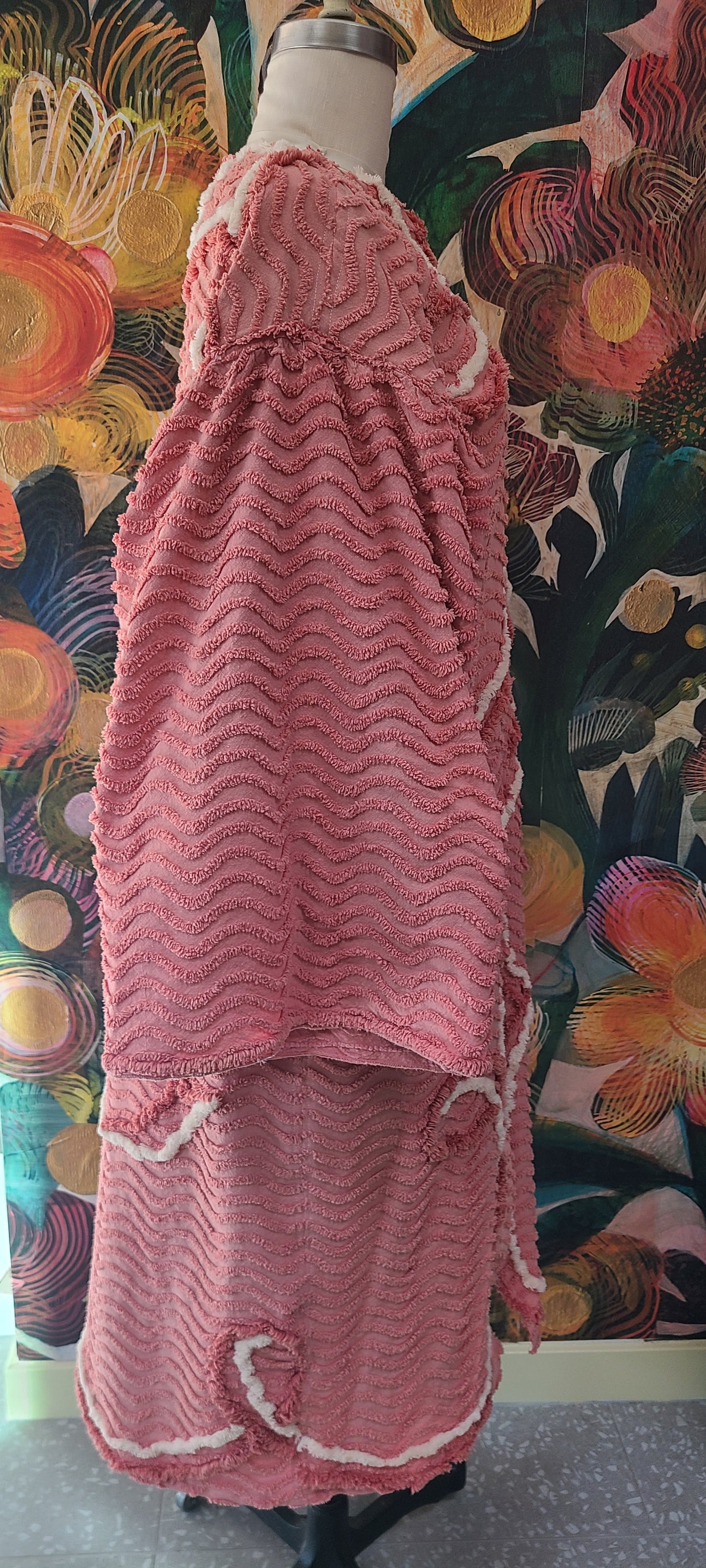 Dusty Rose Chenille Duster