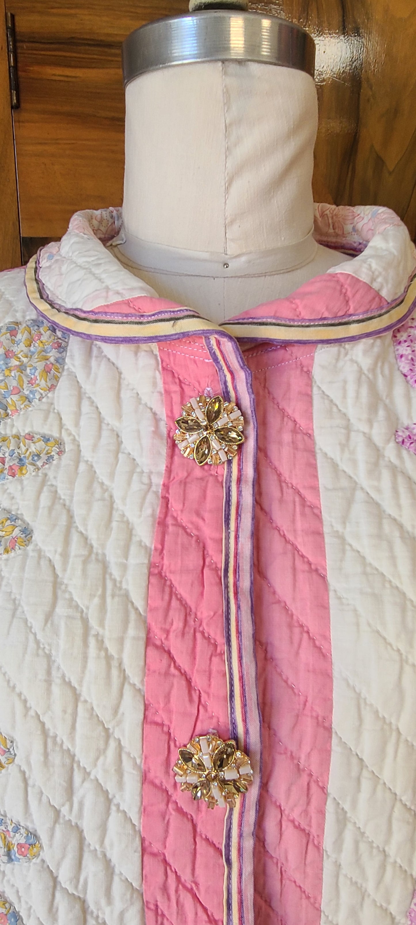 Pink Applique Duster