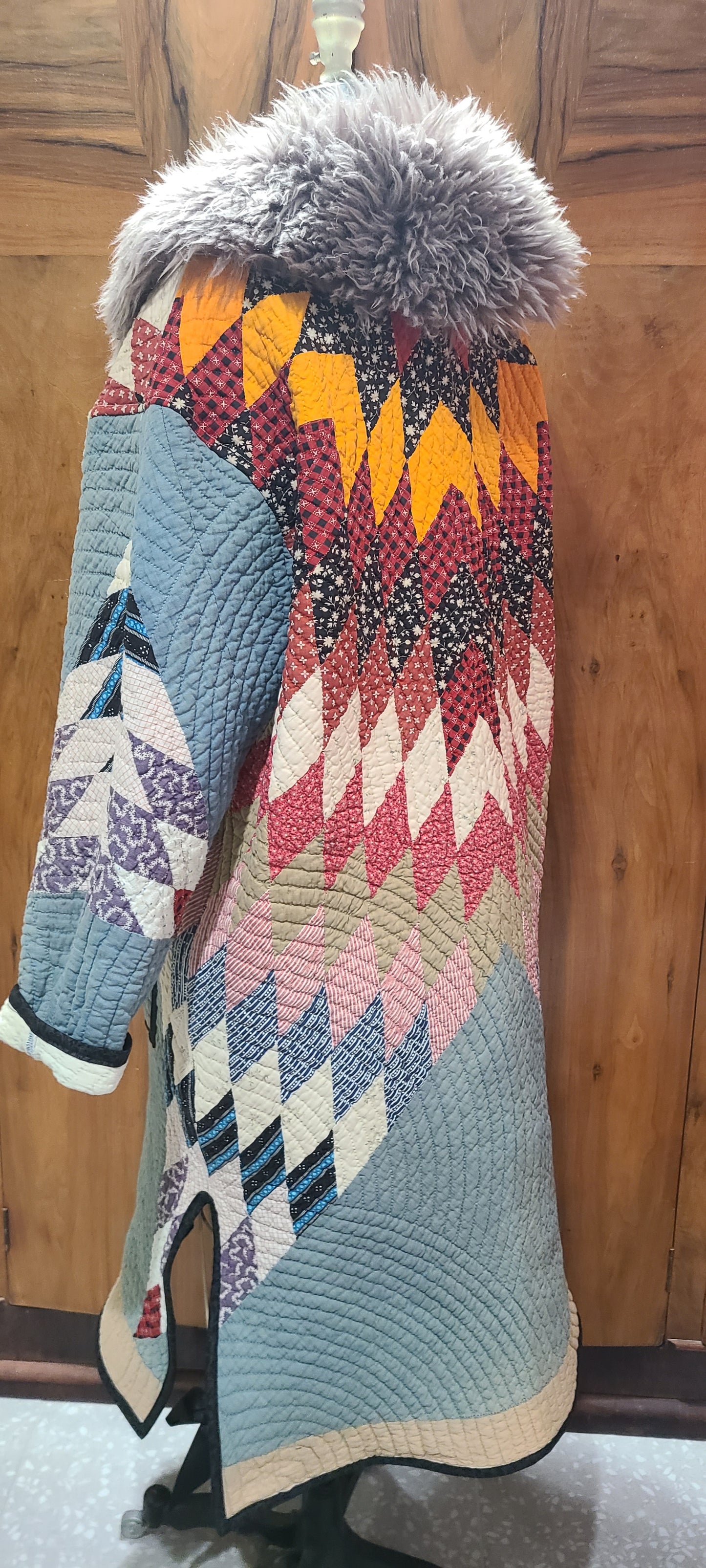 Lone Star Duster with Fur Collar