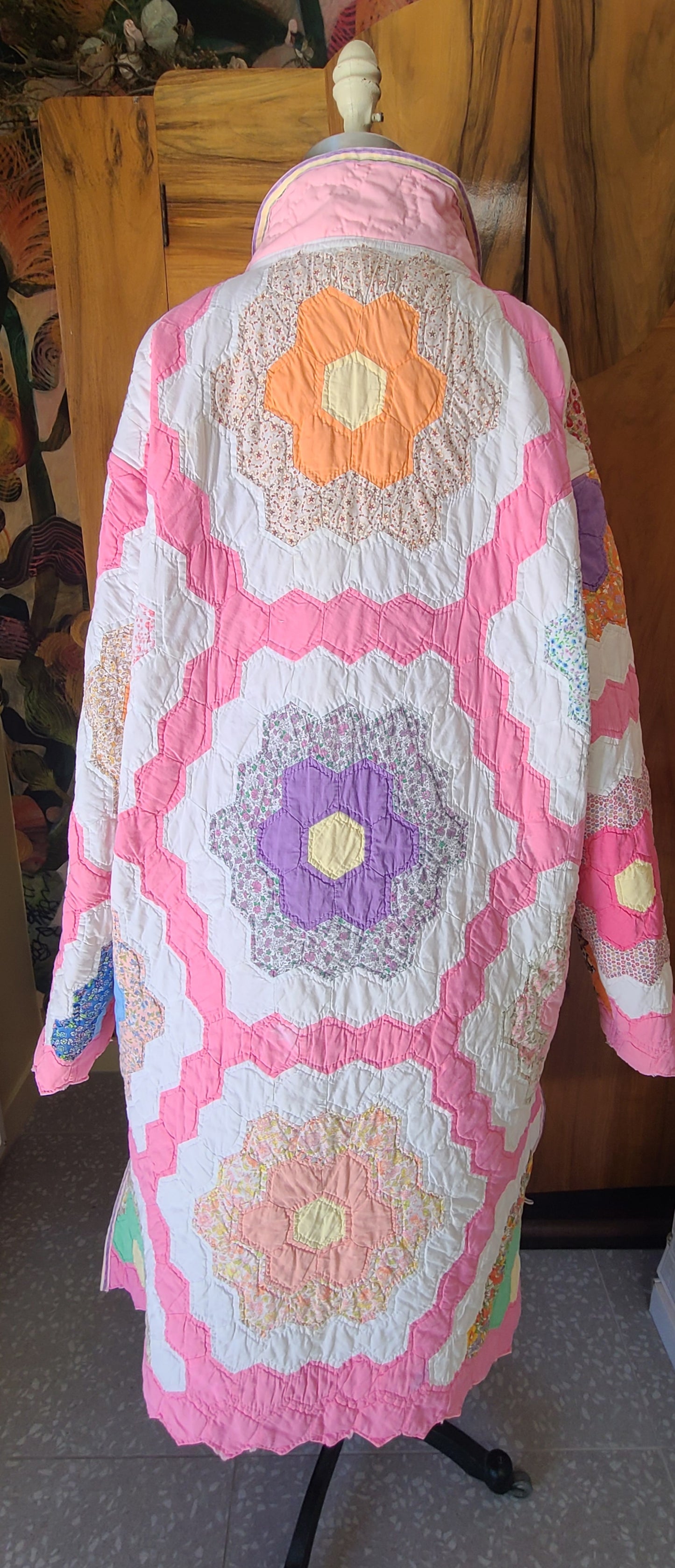 Pink Grandma's Garden Duster