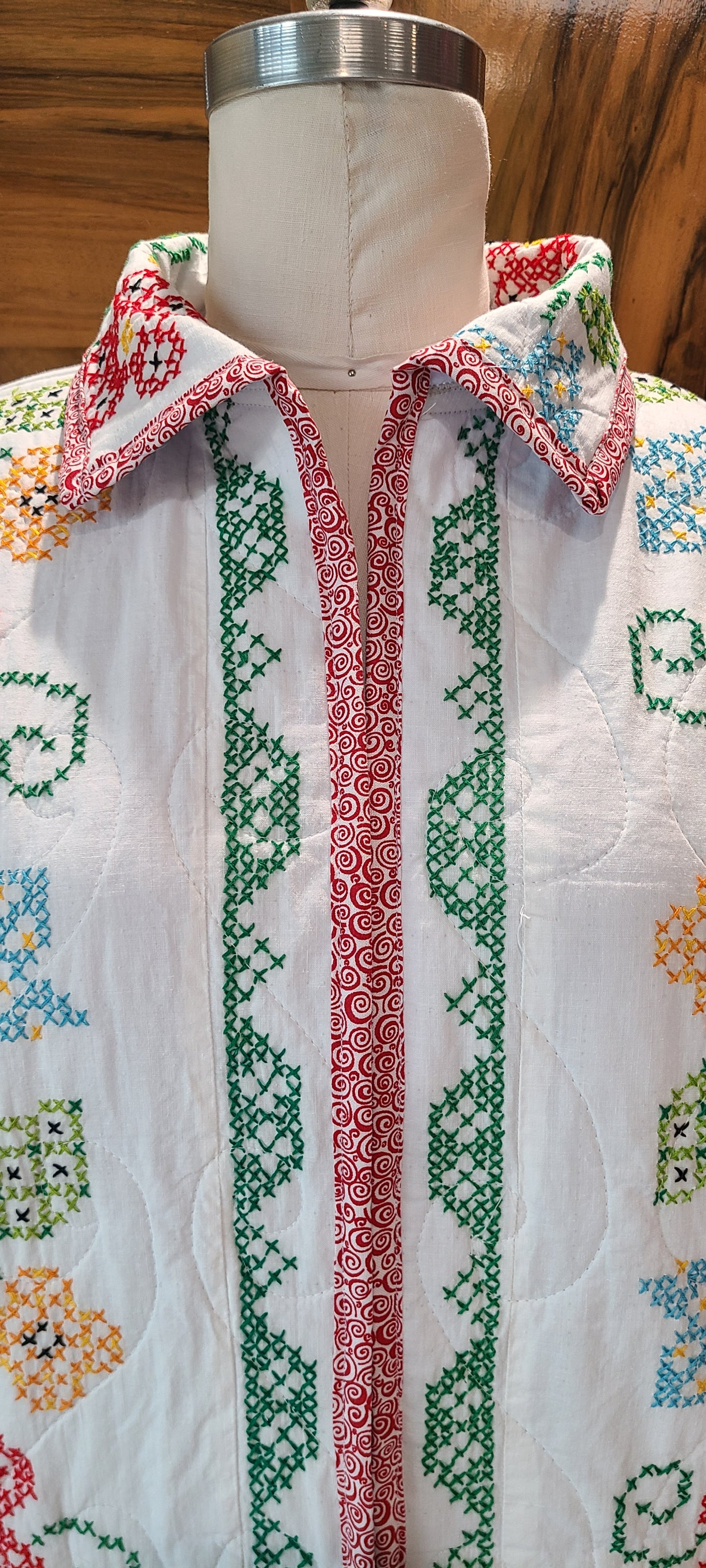 Cross Stitched Duster
