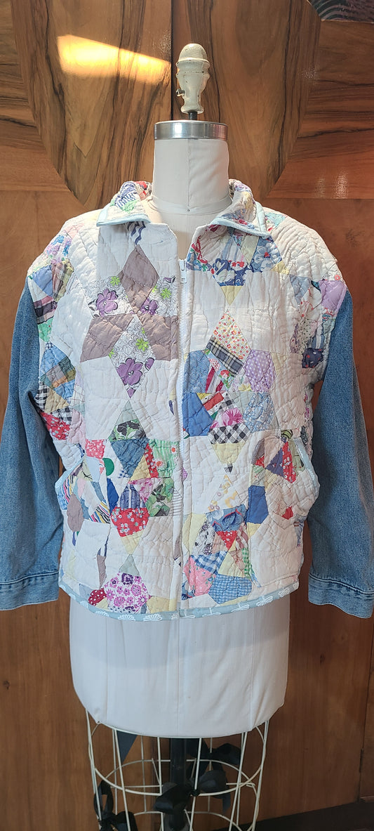 Star Chore with Denim Sleeves