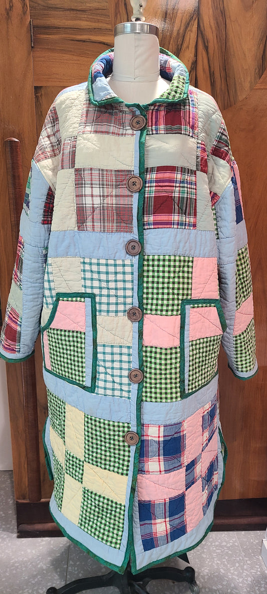 Plaid 9 Patch Duster