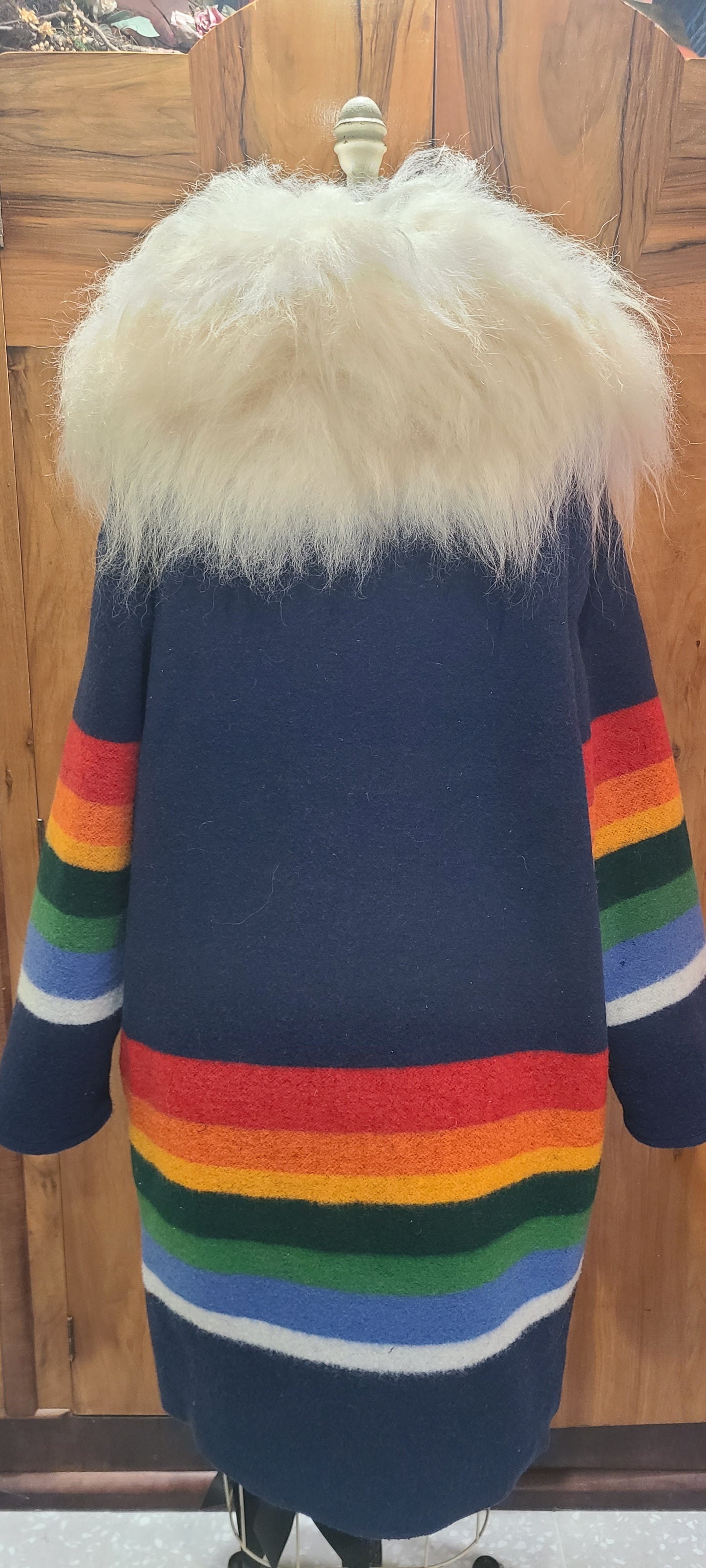 Crater Lake Pendleton Duster with Removable Lambskin Collar